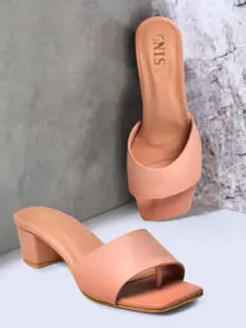 GNIST Women Pink Block Sandals