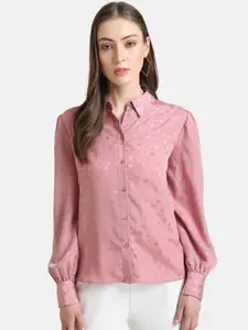 Kazo Women Pink Opaque Formal Shirt