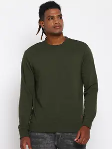 Wrangler Wrangler Men Olive Green Sweatshirt