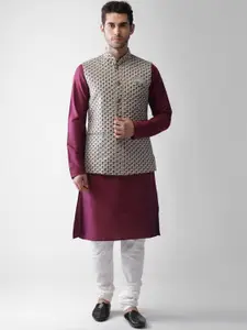 KISAH Men Grey Regular Kurta with Pyjamas