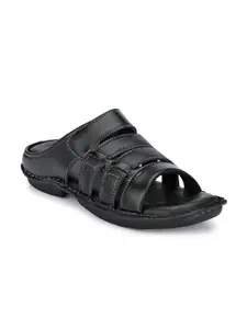 El Paso Men Black Comfort Sandals