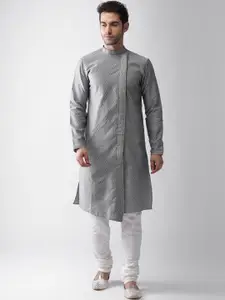KISAH Men Grey Regular Kurta with Pyjamas