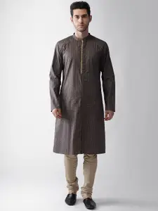 KISAH Men Black Regular Kurta with Pyjamas
