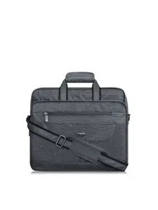 LOREM Unisex Grey Textured Laptop Bag
