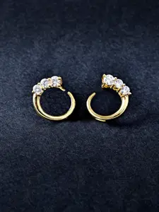 MINUTIAE Gold-Toned Circular Hoop Earrings
