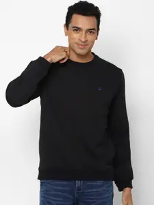 Allen Solly Allen Solly Men Black Cotton Sweatshirt