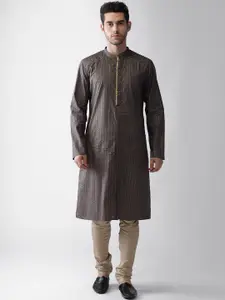 KISAH Men Black Kurta