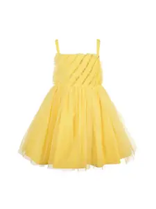 A Little Fable Girls Yellow Sequined Dress