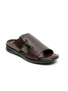 Apsis Men Brown Solid Comfort Sandals