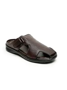 Apsis Men Brown Solid Comfort Sandals