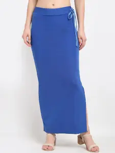 Sugathari Women Blue Solid Saree Shapewear