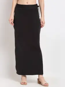 Sugathari Women Black Solid Saree Shapewear