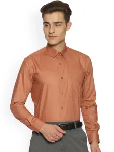 Jansons Men Brown Opaque Formal Shirt