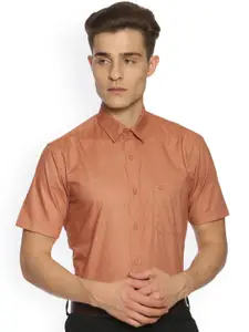 Jansons Men Brown Opaque Formal Shirt