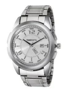 TIMESMITH Silver-Toned Dial & Stainless Steel Bracelet Style Analogue Watch TSC-025 ipd