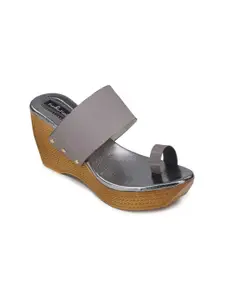 Funku Fashion Grey Wedge Heels