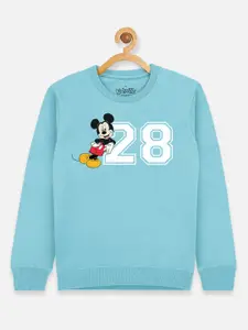 Kids Ville Mickey & Friends Girls Blue  Printed Sweatshirt