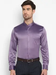 Turtle Men Purple Opaque Formal Shirt