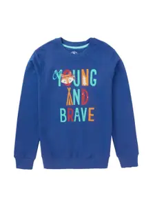 Cub McPaws Boys Blue Printed Sweatshirt