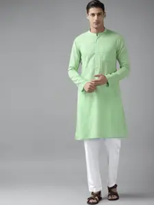 See Designs Men Green Cotton Kurta