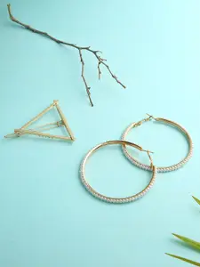 justpeachy Gold-Plated Circular Hoop Earrings with Clip