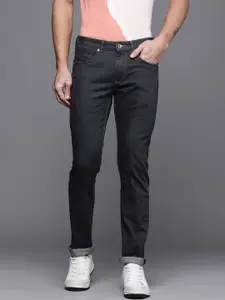Louis Philippe Jeans Men Blue Matt Slim Fit Low-Rise Stretchable Jeans