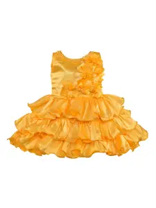 Wish Karo Yellow Satin Dress