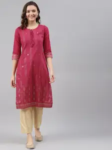 Rangriti Women Fuchsia Pink Kurta
