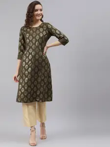 Rangriti Women Green Kurta