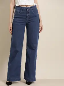 Moda Rapido Women Blue Wide Leg Stretchable Jeans