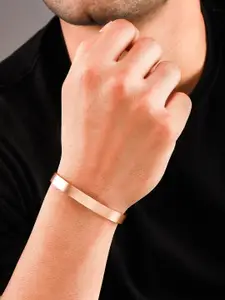 The Roadster Lifestyle Co Men Rose Gold-Plated Cuff Bracelet