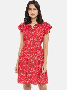 People Woman Red Floral Dress