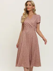 URBANIC Pink Printed Dress