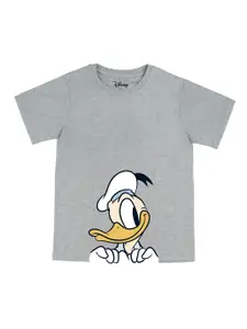 Disney by Wear Your Mind Boys Grey V-Neck Raw Edge T-shirt