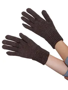 513 Women Brown Solid Gloves