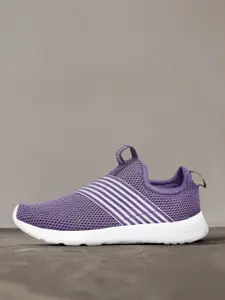 ADIDAS Women Purple and White Contemx Woven Design Running Shoes