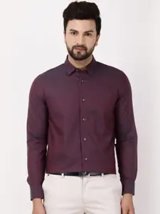 Blackberrys Men Maroon India Slim Fit Opaque Formal Shirt