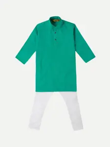 Pro-Ethic STYLE DEVELOPER Boys Green Regular Kurta with Pyjamas