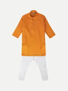 Pro-Ethic STYLE DEVELOPER Boys Orange Regular Kurta with Pyjamas