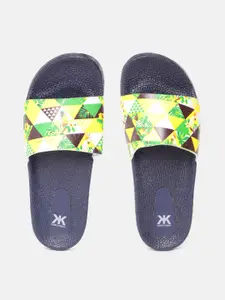 Kook N Keech Women Yellow & Green Abstract Print Thong Flip-Flops