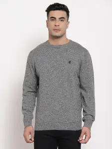 Red Tape Men Grey Solid Pullover