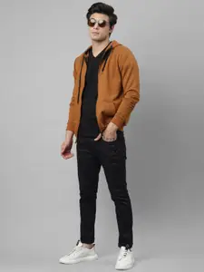Rigo Men Solid Open Hooded Casual Pullover Sweatshirt