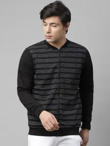 Rigo Men Black Striped Sweatshirt