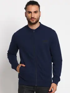 Wrangler Men Navy Blue Cotton Sweatshirt