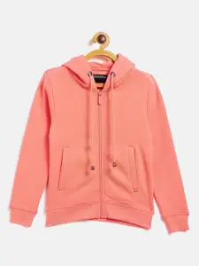Crimsoune Club Girls Pink Hooded Sweatshirt