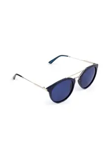 Aeropostale Women Blue Lens & Brown Round Sunglasses with Polarised Lens AERO_SUN_3311_C5