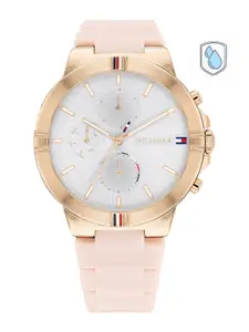 Tommy Hilfiger Women Silver-Toned Dial & Pink Straps Analogue Watch TH1782334