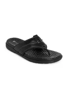 BYFORD by Pantaloons Men Black PU Comfort Sandals