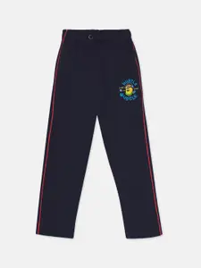 Kids Ville Boys Navy Blue Minions Printed Pure Cotton Lounge Pants