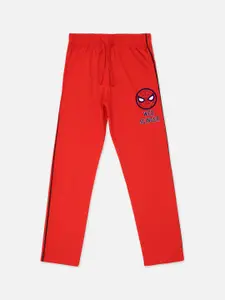 Kids Ville Boys Red Spiderman Printed Lounge Pants